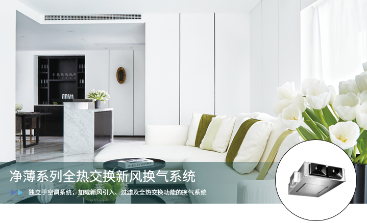 大金凈薄系列全熱交換新風(fēng)系統(tǒng)