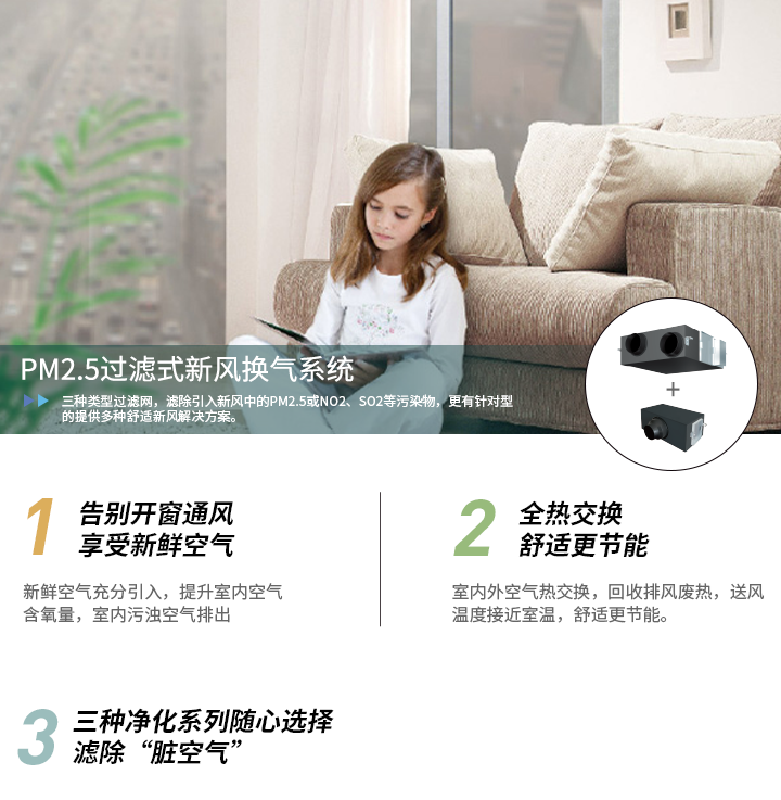 PM2.5過(guò)濾式大金新風(fēng)換氣系統(tǒng)